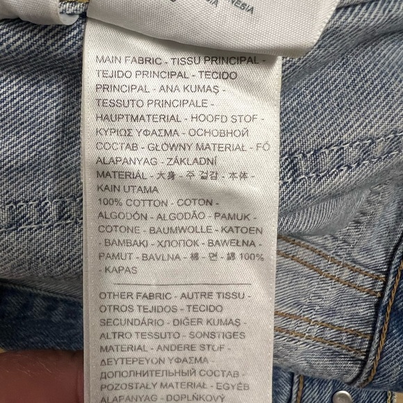 Levis Mens Medium Wash Button Up Altered Denim Worn In Trucker Jacket Size XL - Picture 9 of 12